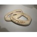 3D Interlinked wedding rings.
