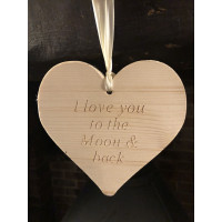 Hanging Personalised Love Heart