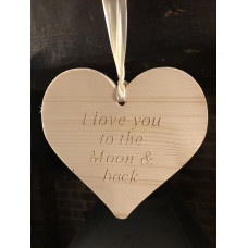 Hanging Personalised Love Heart