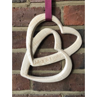 3D Personalised Interlinked Love Hearts