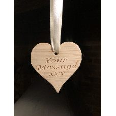 Small Hanging Personalizsed Love Heart.